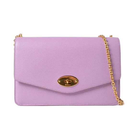Mulberry Darley in Lilac Cross Grain Leather - Picture 2 of 13